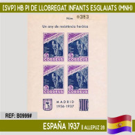 B0999# España 1937 [SVP] HB Pi De Llobregat. Infants Esglaiats (MNH) - Republican Issues