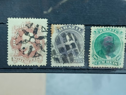 Brazil Brésil 1866 Yv 24, 26 & 27 (372) - Used Stamps