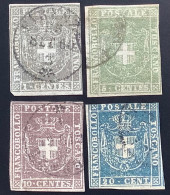 Toscana 1860 Sa. 17-18-19-20= 2175€ 1c,5c,10c,20c With Typical Margins But Without Faults Used (Tuscany Toscane - Toscana