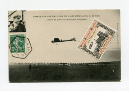 !!! CPA DU MEETING DE BETHENY DE 1909 AVEC VIGNETTE GRANDE SEMAINE D'AVIATION DE CHAMPAGNE ET CACHET SPECIAL - Lettere