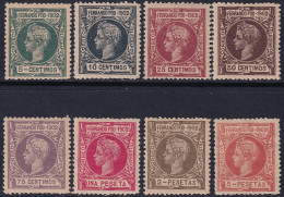 Fernando Po 1902 Sc 104-11 Ed 110-7N Specimen (muestra) Set MNH**/MH* - Fernando Poo