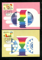 "UNO-GENF" 1992, Mi. 221/222 Auf 2 Maximumkarten (19256) - Maximum Cards