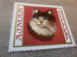 Ajman - Chat - 3 Riyals - Air Mail - Polychrome - Oblitéré - 1972 - - Chats Domestiques