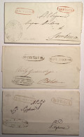 SAMBUCA 1853+BURGIO 1850+CEFALU All REAL SERVICIO Three Superb Cover (lettera Sicily Sicilia - Sicily