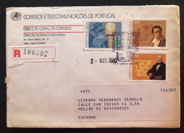 PORTUGAL, Registered Circulated Cover To Spain (Barcelona), « History Of Portugal », « Diogo Cão », « Discoveries »,1986 - Storia Postale