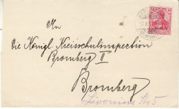 POLAND / GERMAN ANNEXATION 1901  LETTER  SENT FROM BYDGOSZCZ WSCHÓD / KARLSDORF / TO BYDGOSZCZ - Brieven En Documenten