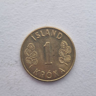 Iceland - 1 Krona - 1973 - Thin Sharp-end "3" - IJsland