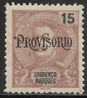 Lourenço Marques – 1903 King Carlos Overprinted PROVISORIO 15 Réis Mint Stamp - Lourenzo Marques