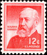 1959 USA Benjamin Harrison Stamp Sc#1045? 23th President Famous History Post - Ongebruikt