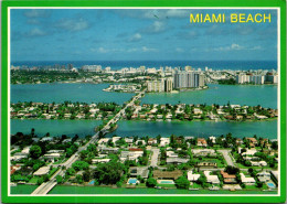 Florida Miami Beach Venetian Causeway And Biscayne Bay Island - Miami Beach