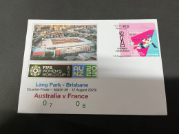 13-8-2023 (2 T 21) FIFA Women's Football World Cup Match 59 ($1.20 TAZUNI Stamp) Australia (0-7) V France (0-6) - Andere & Zonder Classificatie