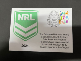 13-7-2023 (2 T 22) Australia - NRL 2024 Season To Begin In Las Vegas (with Broncos - Sea Eagles, Rabbitohs & Roosters) - Brieven En Documenten