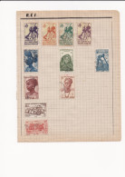 AOF Afrique Occidentale Française 11 Timbres Oblitérés Fixés Sur Une Feuille Avec Charnière Sénégal Soudan Côte D'Ivoire - Otros & Sin Clasificación