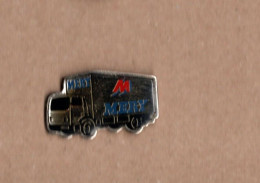 Pin's Transport / Camion Mery (époxy Fond Argenté) Longueur: 2,5 Cm - Transports