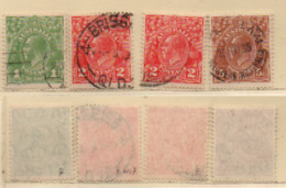 Australien 1931/32 George V MiNr.: 98x; 100x; 100y; 103x Gestempelt ; Australia Used - Used Stamps