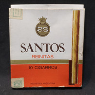 Caja 10 Cigarros Santos Reinitas – Origen: Argentina - Contenitori Di Tabacco (vuoti)