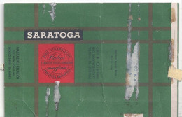 Marquilla Cigarrillos Saratoga - Década 70 – Industria Argentina - Cajas Para Tabaco (vacios)