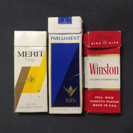 Lote 3 Cajas Chicas De Cigarrillos Cigarette Box X 4 Unidades - Cajas Para Tabaco (vacios)