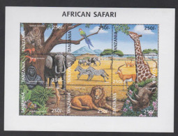 Tanzanie N° F 2228 / 23 XX  Faune : Safari Africain, Les 9 Valeurs Se Tenant En Petite Feuille Sans Charnière TB - Tanzanie (1964-...)