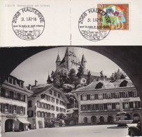 AK  "Thun - Rathausplatz"  (Postaufhebung Hauterive)        Ca. 1950/2002 - Covers & Documents