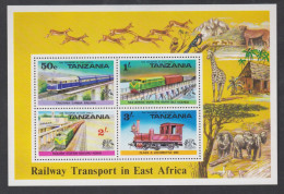 Tanzanie BF N° 2  XX Transport Ferroviaire En Est Africain, Le Bloc  Sans Charnière TB - Tanzanie (1964-...)