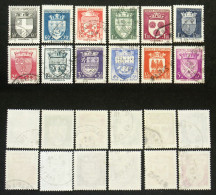 N° 553 à 564 BLASONS DE 1942 Oblit TB Cote 50€ - Gebraucht