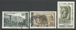 Turkey; 1961 25th Anniv. Of History And Geography Faculty (Complete Set) - Oblitérés