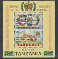 Tanzanie BF N° 24  XX  Mariage Royale Du Prince Charles Et Lady Diana, Le Bloc  Sans Charnière TB - Tanzanie (1964-...)