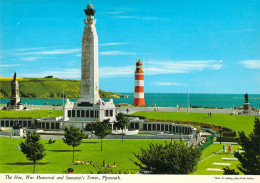 Plymouth - The Hoe, Mémorial De La Guerre Et Tour De Smeaton - Plymouth