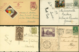 Belgique - Lot De 4 Cartes Postales + Vignettes Publicitée ...................................... (DD) DC-11759 - 1929-1937 Lion Héraldique