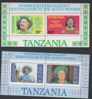 Tanzanie BF N° 40A / B XX  85è Anniversaire De La Rine Mère Elisabeth, Les 2 Blocs  Sans Charnière TB - Tanzanie (1964-...)