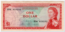 EAST CARIBBEAN STATES,1 DOLLAR,1965,P.13e,SIGN 8 ,VF+ - Caraibi Orientale