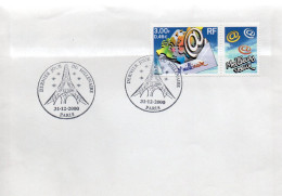 FRANCE /TOUR EIFFEL / ENVELOPPE OBLITERATION DERNIER JOUR DU MILLENAIRE 31-12-2000 - Commemorative Postmarks