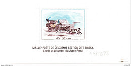 FRANCE / ENCART DE LA POSTE EN TAILLE DOUCE MALLE POSTE BRISKA DE 1862 - Autres & Non Classés