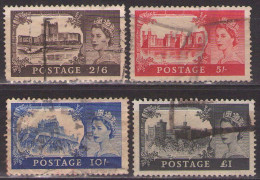 Great Britain 1955 CASTLES QUEEN ELIZABETH II  Used - Used Stamps