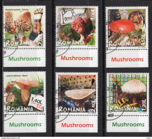 ROMANIA 2008: MUSHROOMS Set Of 6 Used Stamps Item N° #1764379111 - Registered Shipping! - Usati