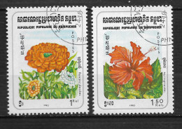 KAMPUCHÉA  N° 422/23 " FLEURS DIVERSES " - Kampuchea