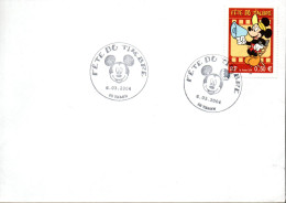 FRANCE / ENVELOPPE FDC FÊTE DU TIMBRE  2004 N° 3641 MICKEY - 2000-2009