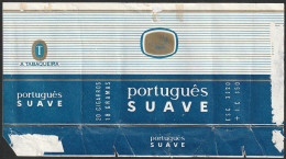 Portugal 1960/ 70, Pack Of Cigarettes - Português Suave -|- A Tabaqueira, Lisboa - Esc.. 3$20 + I.C. $50 - Boites à Tabac Vides