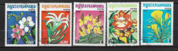 KAMPUCHÉA  N° 478/482  " FLEURS DIVERSES " - Kampuchea