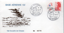 FRANCE / MILITARIA / TRANSPORT / AVION / ENVELOPPE COMMEMORATIVE JOURNEES PORTES OUVERTES BA 132 COLMAR 1987 - Cachets Commémoratifs