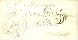 FRANCE / LETTRE DE 1853 TAXEE A 25 Décimes CACHET D'OBLITERATION AU TYPE 13 - 1849-1876: Klassik