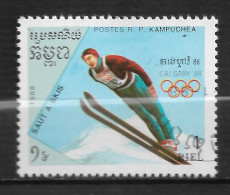 KAMPUCHÉA  N° 778 " J. O CALGARY  SAUT À SKI " - Kampuchea