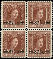 Luxembourg Luxemburg 1915 Adelaïde Bloc 4x 87,5c./1Fr. Surcharge Neuf MNH** - 1914-24 Marie-Adelaide