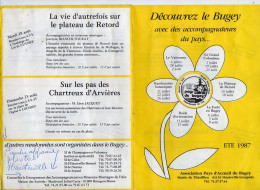 VP22.339 - THEZILLIEU X HAUTEVILLE - LOMPNES 1987 - Dépliant Touristique Et Coupures De Journaux - Découvrez LE BUGEY - Toeristische Brochures