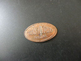Jeton Token - Elongated Cent - USA - Sears Tower Chicago - Elongated Coins