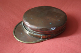 Artisanat De Tranchées Casquette Cuivre Douille D'obus 1914 1918 Première Guerre Mondiale Grande Guerre - 1914-18