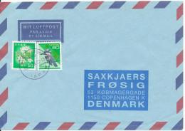 Japan Air Mail Cover Sent To Denmark Kawagoenishi 18-3-1994 Topic Stamps - Airmail