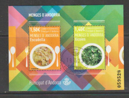 2020.Spécialitées Culinaires De L'Andorre (Escudella & Xicoies) Bloc-feuillet Oblitéré 1 ère Qualité. Haute Faciale - Gebruikt