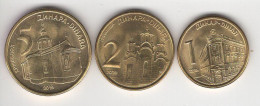 Serbia Coins Set 2019. UNC, 1, 2 And 5 Dinar - Serbien